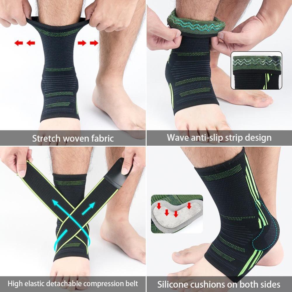 Adjustable Ankle Compression Sleeve Arch Support  for Running Hiking Fitness Training