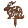 Osterdekoration Hasensilhouette Oster-Themen-Display Saisonales Dekorationsstück Vielseitige Außenverwendung Für Osterfeierlichkeiten