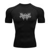 Men's Compression Quick Dry Sports T-Shirt, Thin Striped Mesh Print Breathable Workout Active Top for Gym Running Athletic Training Fitness Wear