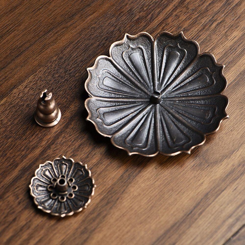 Lotus Shape Lotus Censer Multi-Hole Incense Tray Incense Stick Holder  Temples Home Office