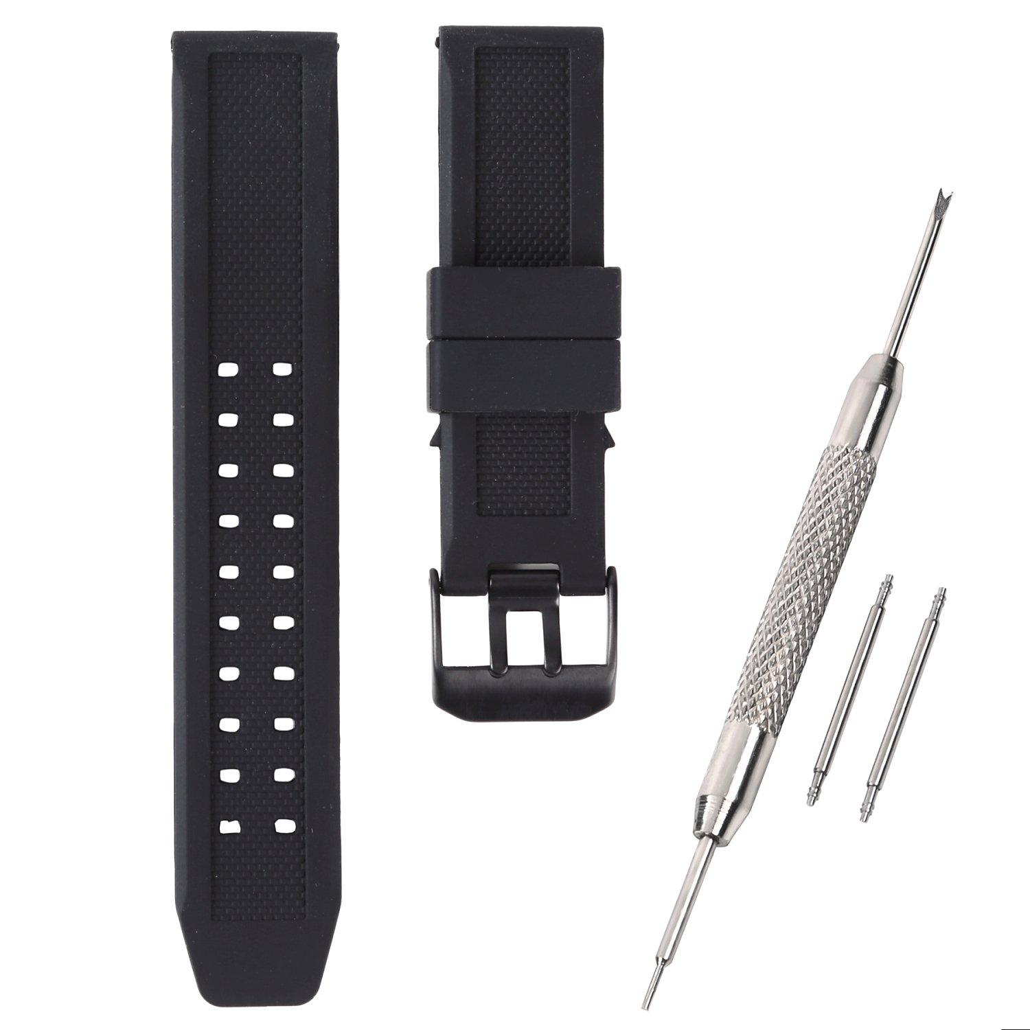 

Airself Luminox Оригинальный ремешок Совместимый 23 мм Ширина крепления Ремешок для часов Резиновый ремешок Ремешок, совместимый с Luminox Съемник пружинных стержней 2 пружинных стержня