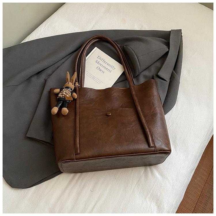 Niche Fashion Bag Women's New Trend Portable Bucket Bag Retro Simple Shoulder Bag Women