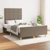 VidaXL Bed Frame with Headboard Taupe 120x200 Cm Fabric 3125045