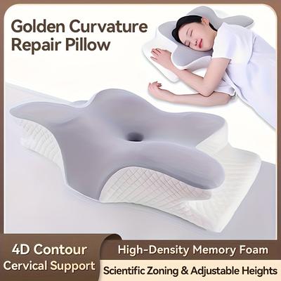 1 Cuscino in Memory Foam a Forma di Farfalla per 4 Scenari - Supporto Cervicale Ergonomico, Cuscino Lento Ritorno per il Rilassamento del Sonno, Dormitori Supini e Laterali
