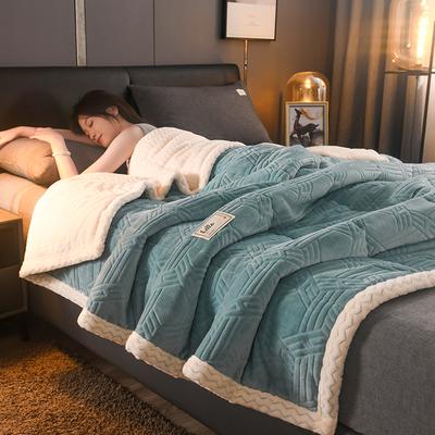 Thick Milk Velvet Warm Blanket for Winter King Size Fleece Sherpa Comforter Cozy Soft Plush Weighted Blanket for Bed Sofa Throws