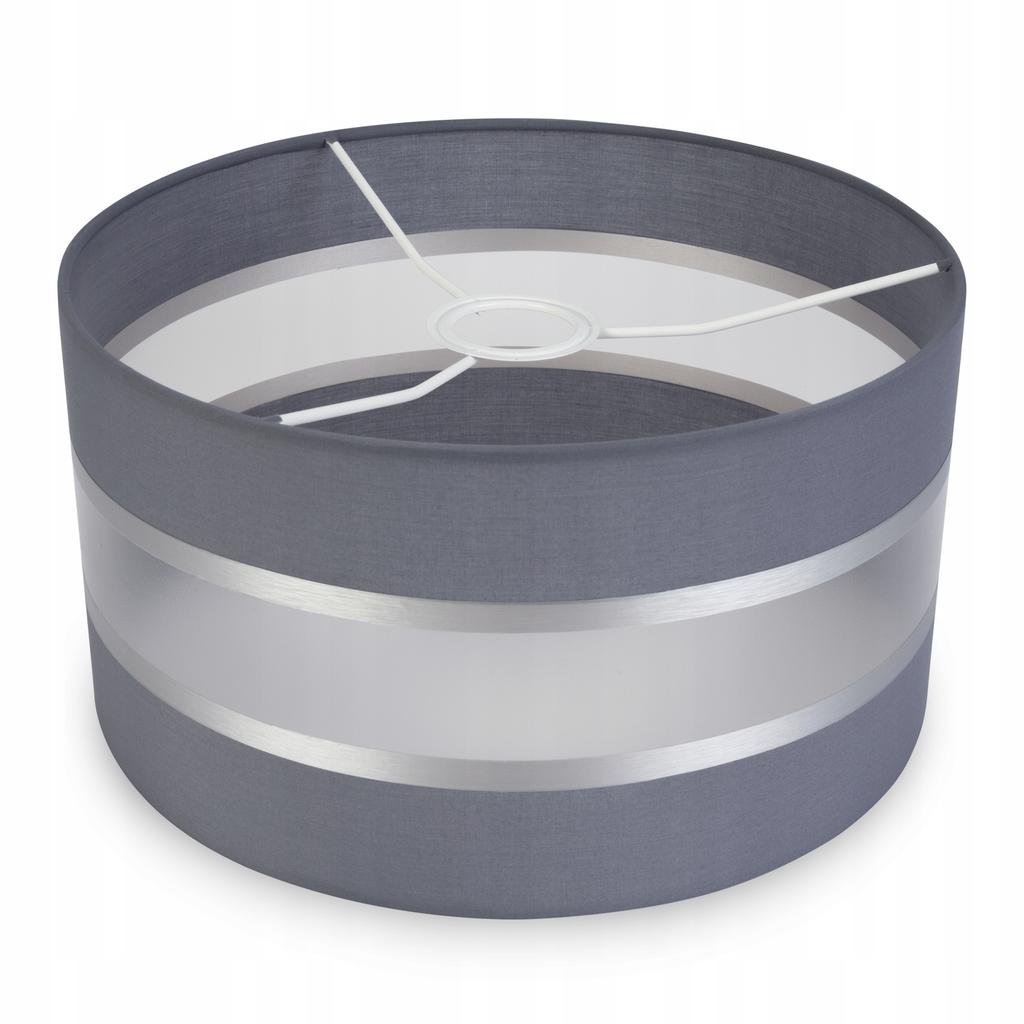 Modern Lampshade 35Cm Chrome Strip Choice Of 8 Colors