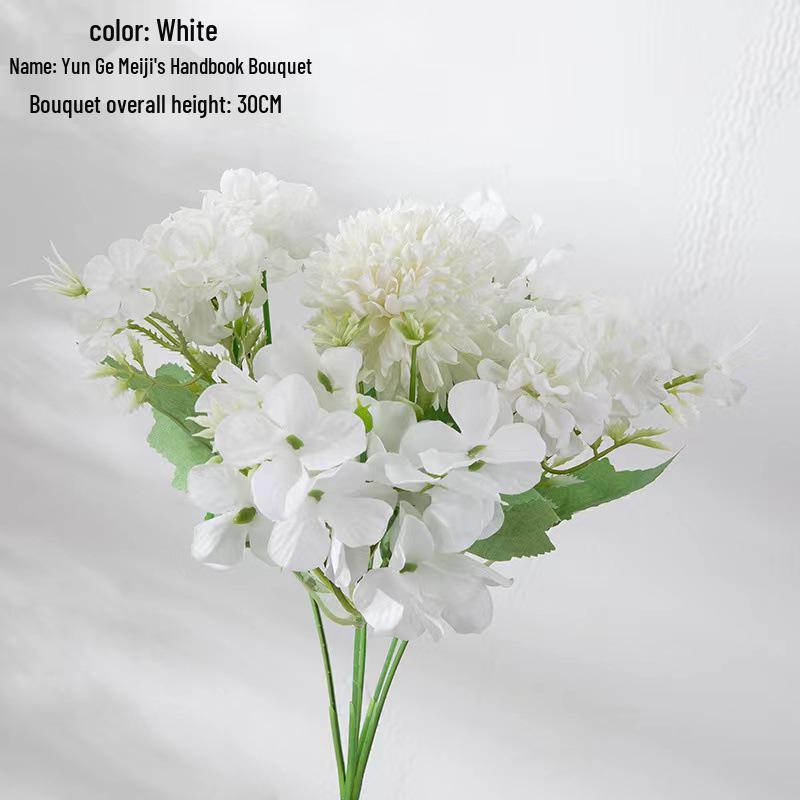 Peony & Daisy Silk Bouquet: 7-Fork Faux Flowers for Home Decoration
