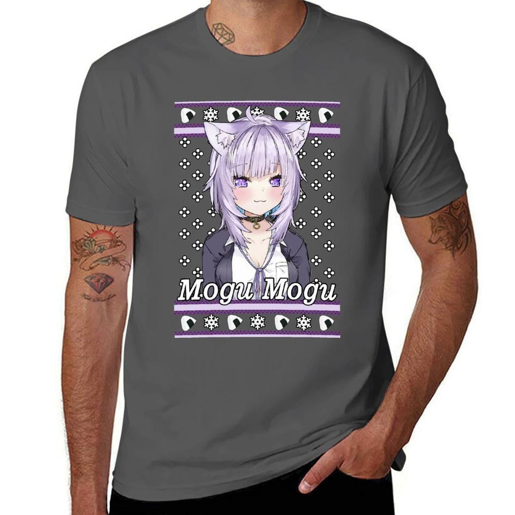 Nekomata Okayu Hololive Christmas T-shirt Man T Shirts For Men Casual T Shirt Custom Print T Shirts With Prints T-shirt
