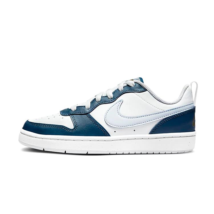 New Nike Court Borough Low 2 White Valerian Blue GS BQ5448-121