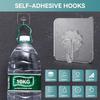 28 Pack Clear Adhesive Wall Hooks for Kitchen Bathroom Shower Ceiling Heavy Duty Sticky Hooks Self Adhesive Holding Strong