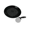 Ensemble Plaque À Pizza Perforée Et Roulette - FACKELMANN PROFESIONAL - 32 Cm