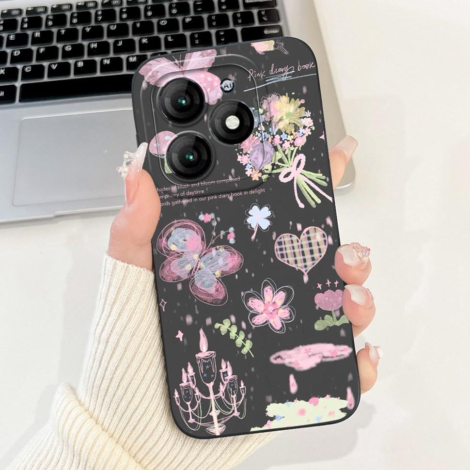 For ITEL A70 Case A665L Luxury Panda Painted Cover Silicone Soft TPU Phone Case For ITEL  A 70 80 A70 A80 ShockProof Back Cover