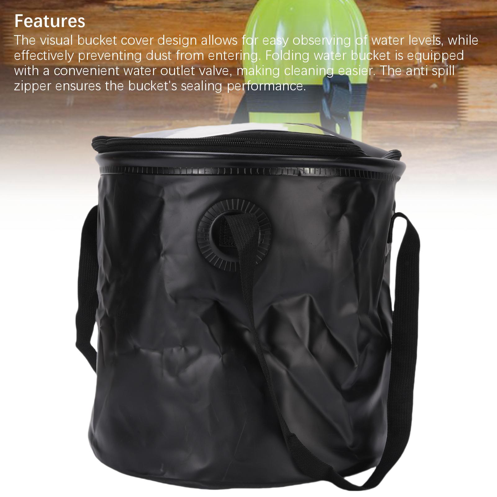 20L Folding Water Bucket Container Portable Folding Camp Wash Basin for Outdoor Traveling Hiking Fishing Gardening Camping