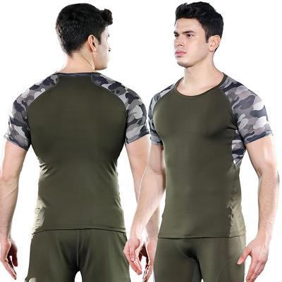 Men's Sports Quick-drying T-shirt Stretch PRO Tights Running Training Short-sleeved Fitness Wear
