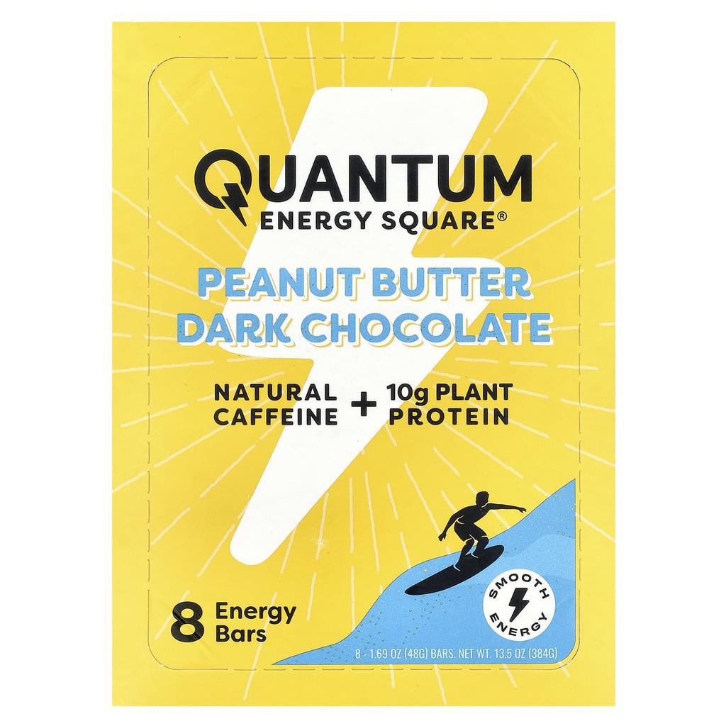 Peanut Butter Dark Chocolate Energy Bars, 8 Bars, 48G (1.69Oz) Each