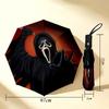 Ghostface Horror 8 Ribs 3Fold Black Glue Uv Protection Umbrella Sun Protection Rainproof Compact Folding Umbrella For Travel Daily Use C924141