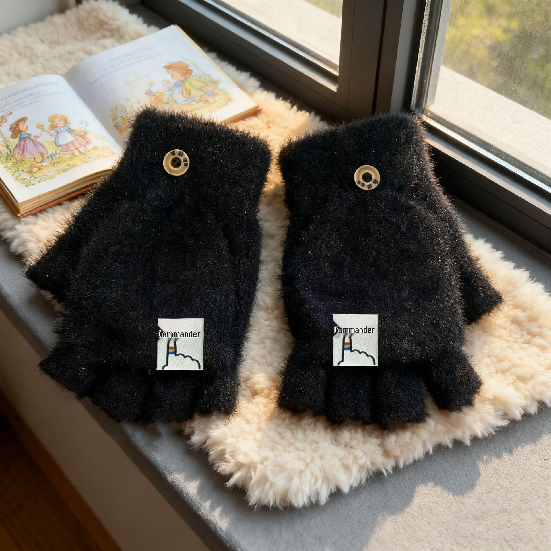 

Зимние перчатки без пальцев с откидным верхом и рукавом - Скидка для новичков