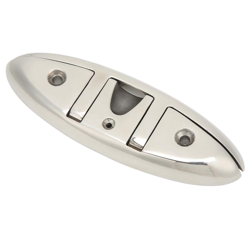 217mm/8.5in Boat Folding Cleat 316 Stainless Steel High Polished for Watercraft Cruisers Kayaks Pontoons
