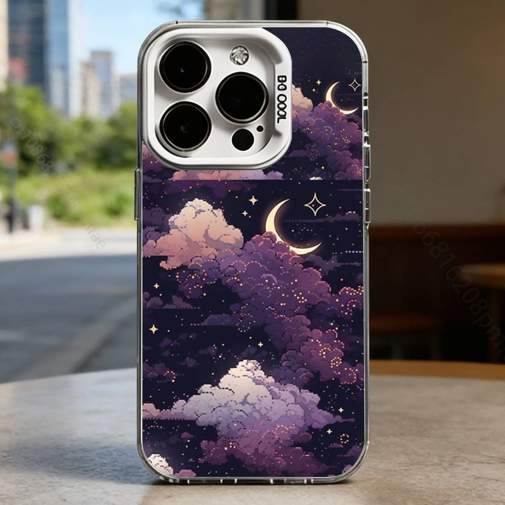Dreamy Starry Sky Hard Phone Case for IPhone 17 16 15 14 13 12 11 Pro Max Plus16E X XR XS Max Shockproof Full Cover