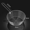 304 Stainless Steel Frying Filter Basket Multifunctional Strainer Foldable Long Handle Colander for Wash Vegetables Kitchen Tool
