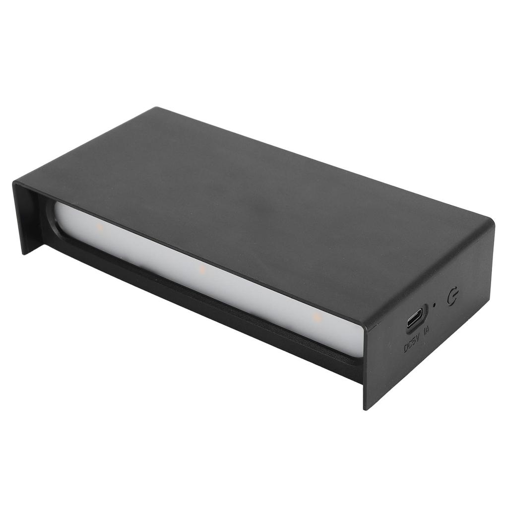 LED Wall Lamp Stepless Dimming Rechargeable Magnetic Adhesive Up Down Lighting Wall Light for Living Room Hallway Black