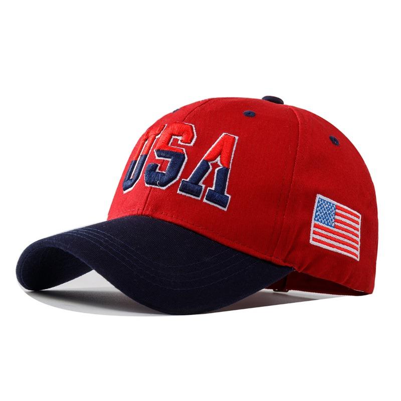 Cotton USA Baseball Cap Embroidered Hat Letter Embroidered Sun Hat