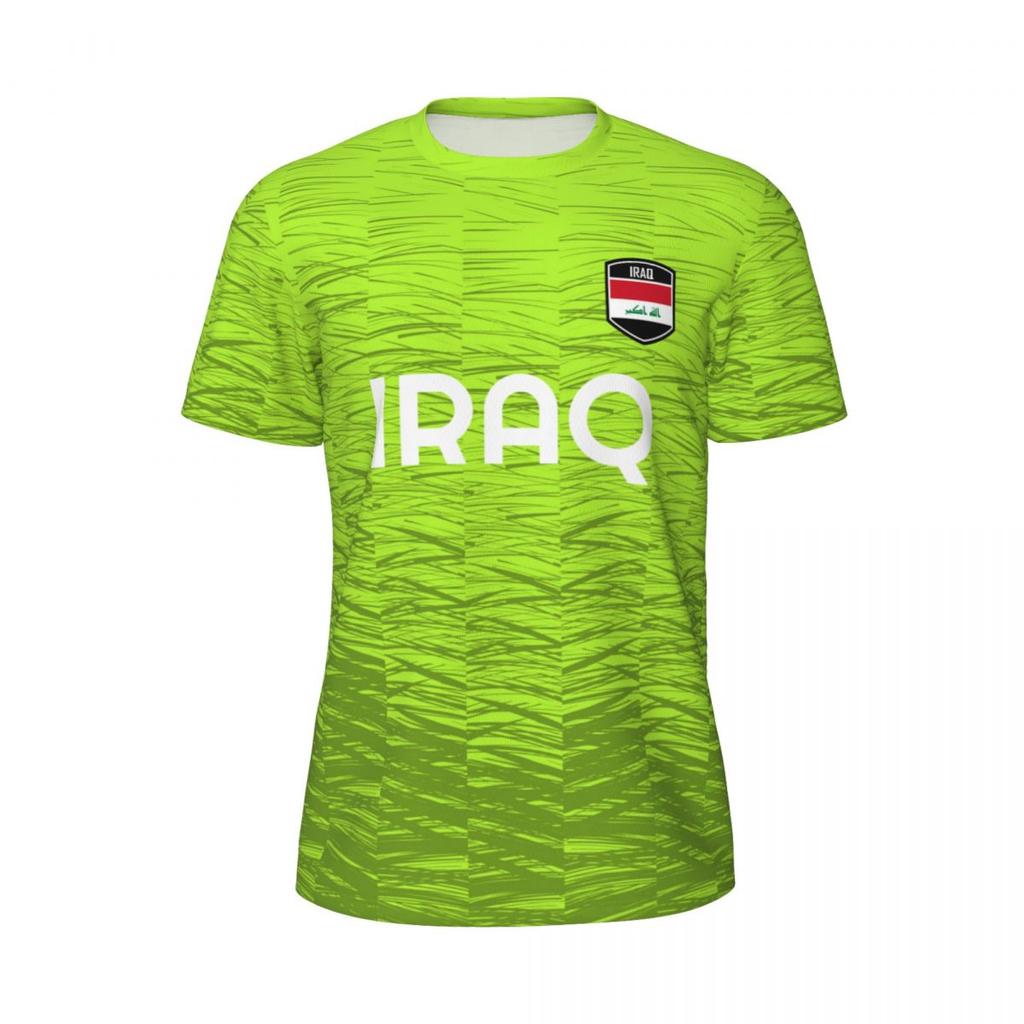 IRAQ Flag 3D potištěné tričko Pánské léto Síťované tričko s krátkým rukávem Pro fanoušky fotbalu Běh Kolo Tenis Fitness