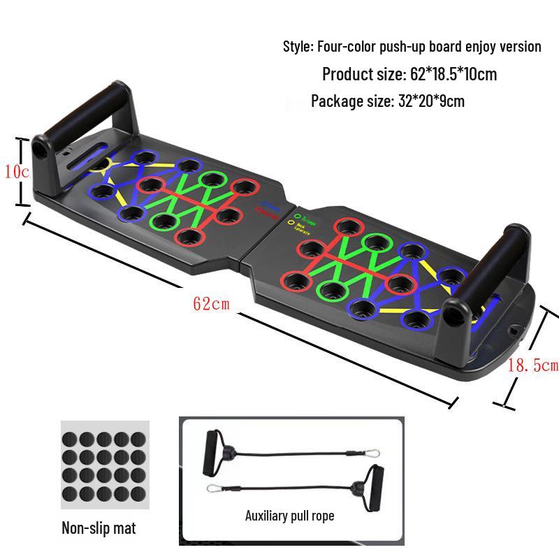 Multifunctional Chest & Muscle Training Board with Push-Up & Dips Stand