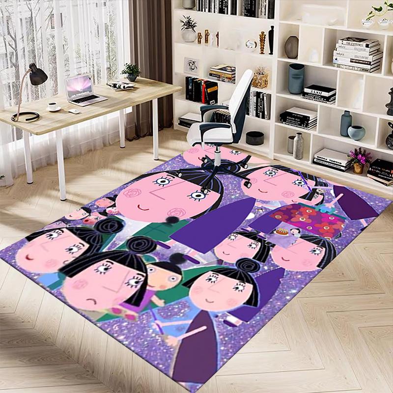 Colorful Cartoon Characters Carpet For Playroom Bedroom Living Room Sofa Home Decorkids Game Area Rug Nonslip Floor Mat
