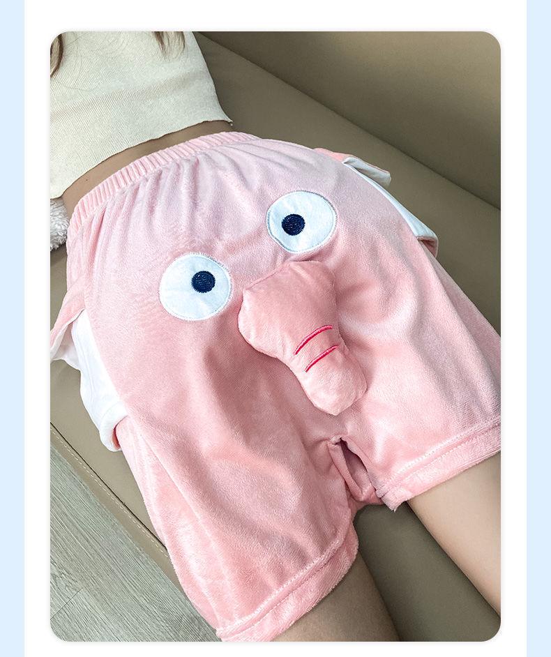 Unisex Funny Squeaky Nose Elephant & Piggy Pajama Shorts