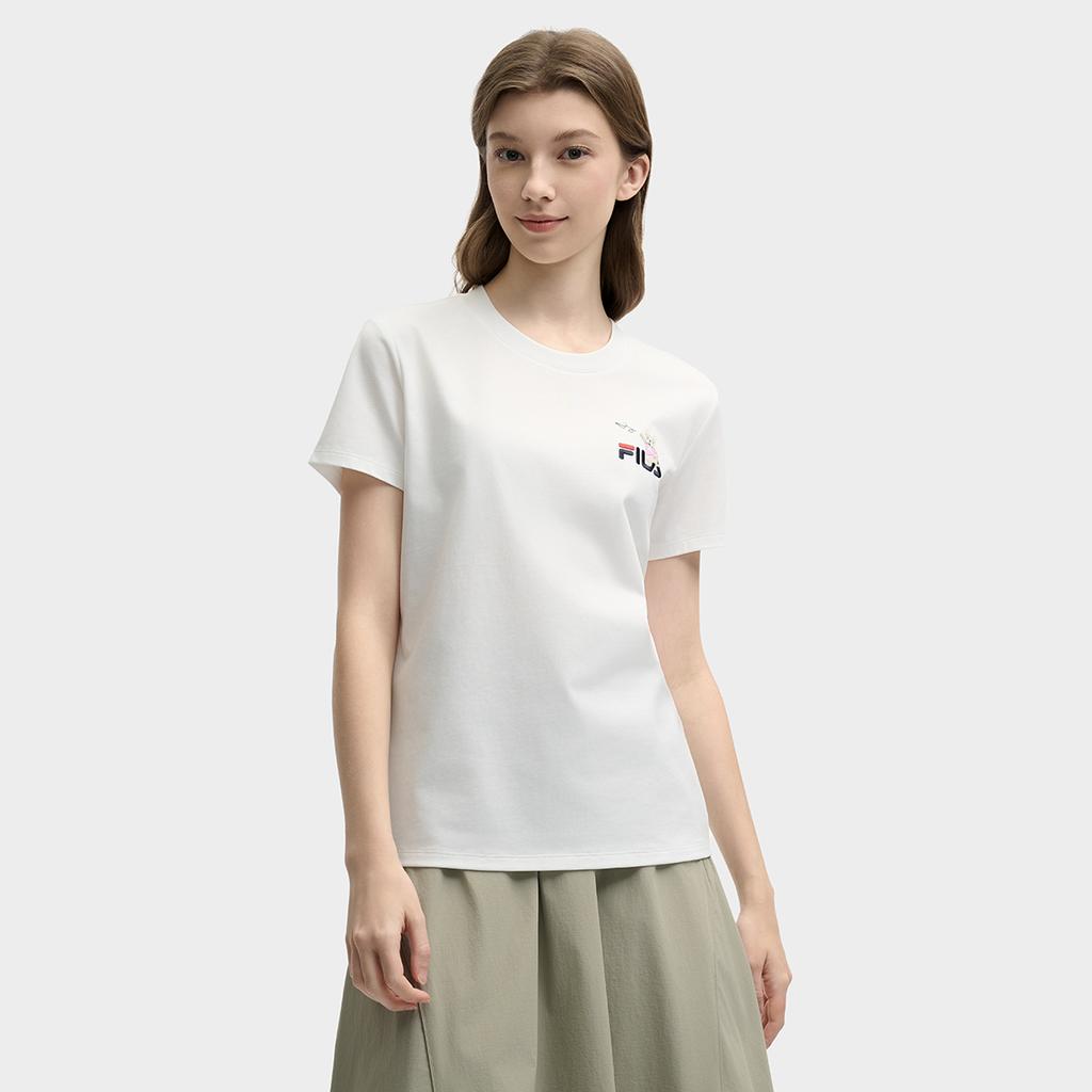 New FILA ORIGINALE T Shirt Women's Cloud White F51W529109F-WT