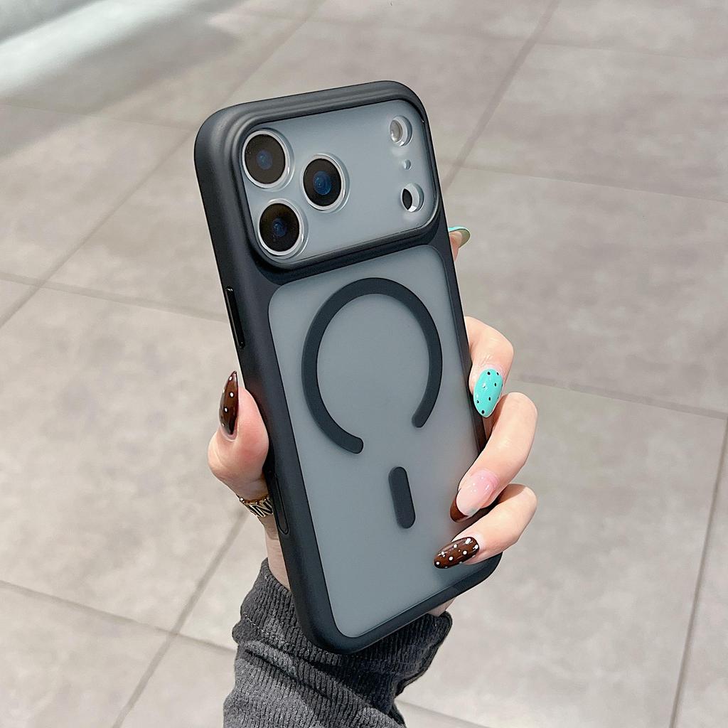 Compatible iPhone 17 Pro Max Magnetic Protective Case - Drop-proof, Rotating Air Matte Holder.