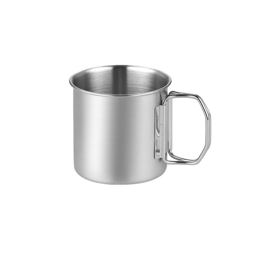 Lightweight Handle Water Cup Picnic Mug Silver 260/350/600/660ML