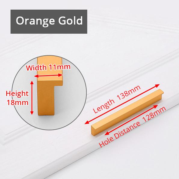 KAK American Style Black Cabinet Handles Gold T Bar Aluminum Alloy Kitchen Cupboard Pulls Drawer Knobs Furniture Handle Hardware