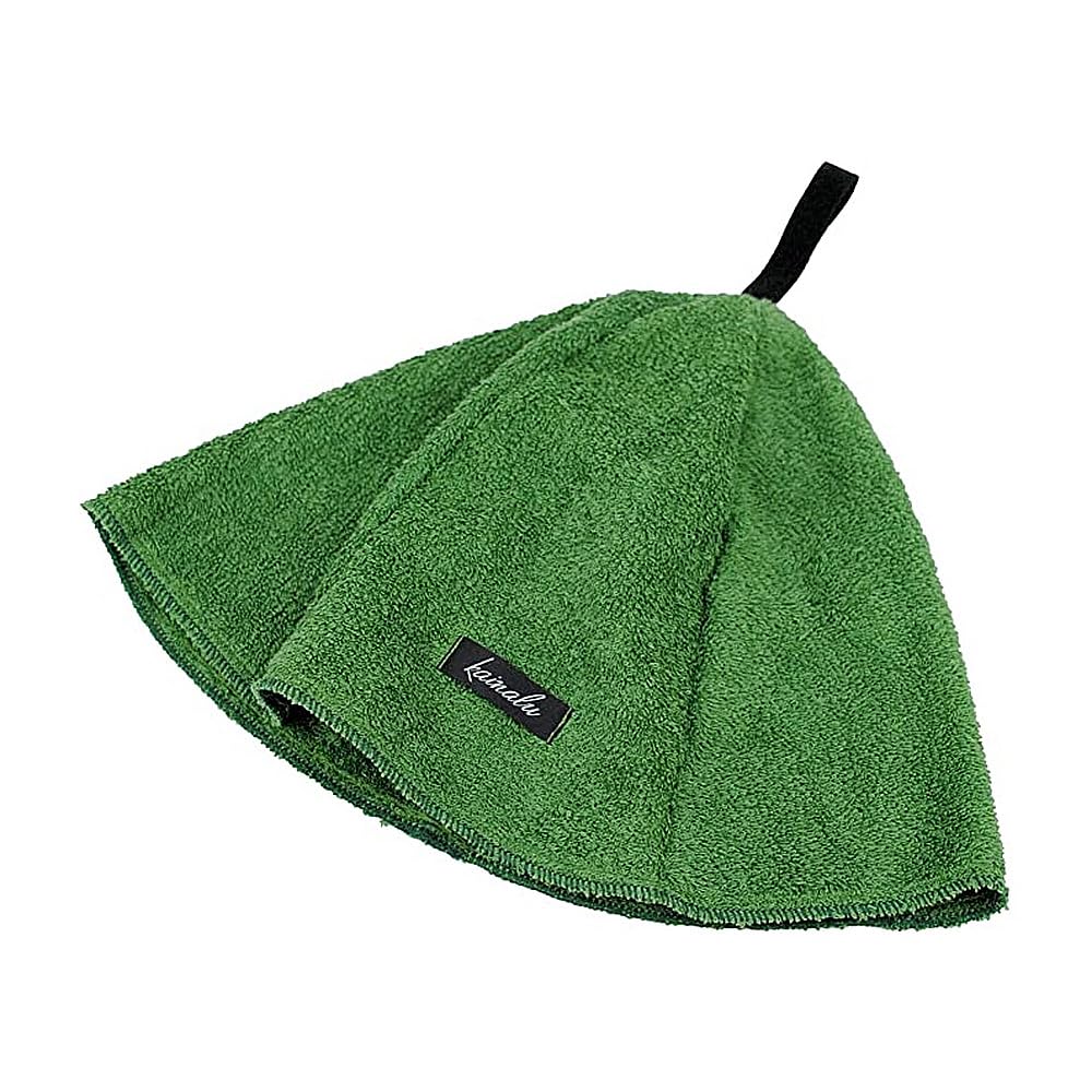 oruTa Sauna Hat Light Deep Fit Senshu Towel Easy Washing Stylish Prevents Overheating and Hair Damage Cotton Moss Green - Men's & Women's - - - - - -