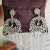 Gold Finish Pure 925 Sterling Silver Crystal Chandelier Earring