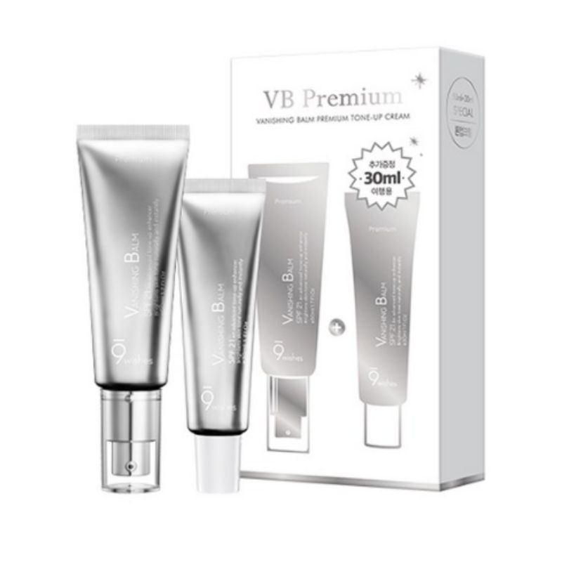 9Wishes VB Premium Tone-Up Cream SPF21 50ml + 30ml Set – Brightening Tone-Up Cream Value Set