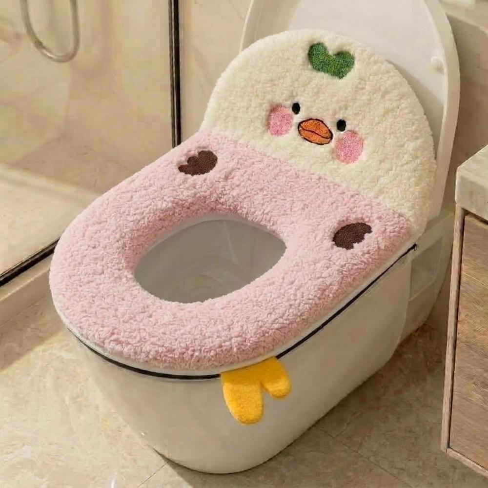Thickened Toilet Seat Cover Universal Bathroom Toilet Pad Cozy Warm Toilet Cushion Home Bathroom
