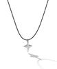 Shining Cross Pendant Black String Necklace (C2601-AN1026_BK)