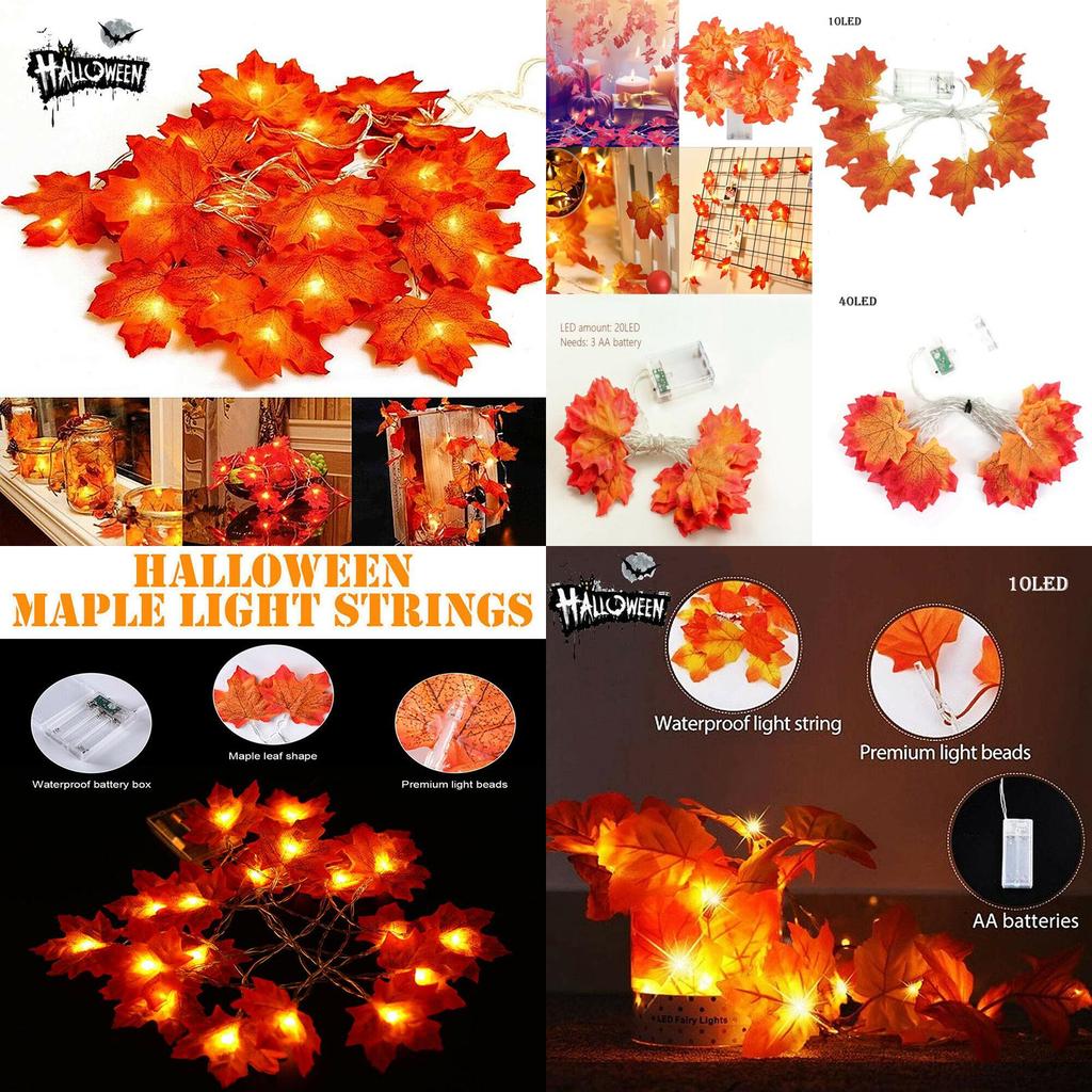 20 LED Ahornblatt Lichterkette, die eine energieeffiziente Herbstatmosphäre schafft