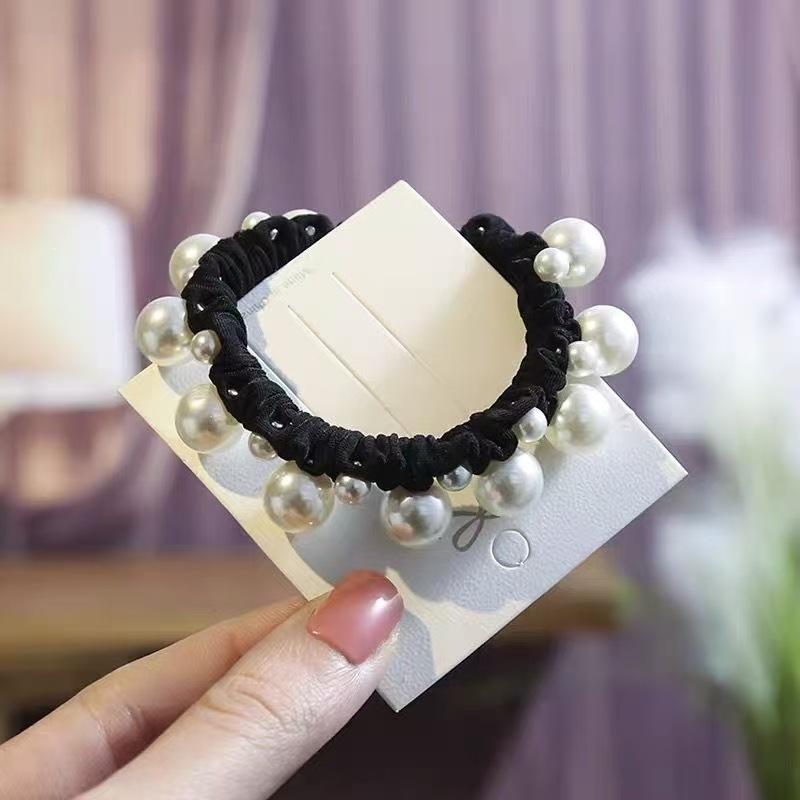 Korean Pearl Elastic Hair Tie for Ponytails and Updos