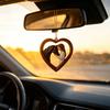 2D Acrylic Girl Horse Heart Ornament Car Rearview Mirror Double-Sided Printed Keychain Fade-Resistant Equestrian Lover Gifts