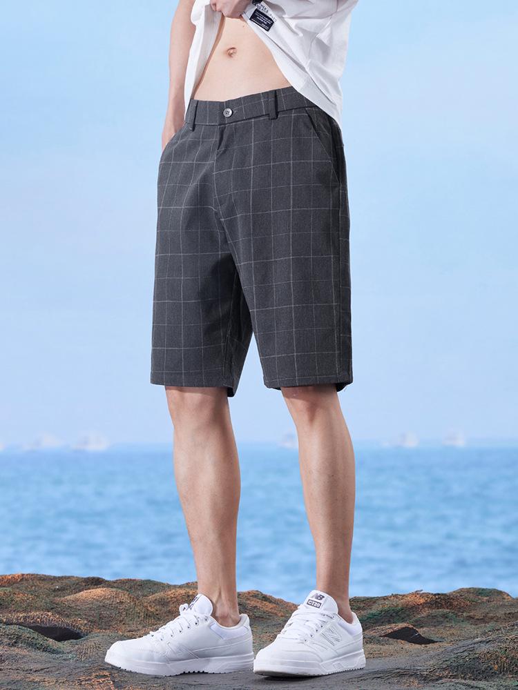 Men's Summer Plaid Elastic Shorts 2025