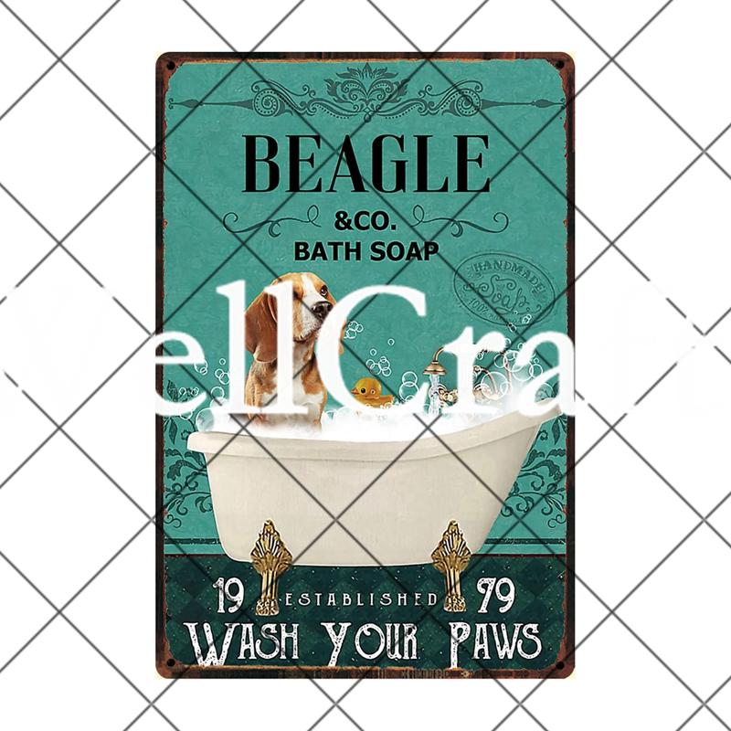 [ Wellcraft ]  Beagle Dog Are My Friend Beer Coffee Bath Shop Art Metal Tin Sign Wall  Poster Iron Painting Pub D-12 20*30 CM