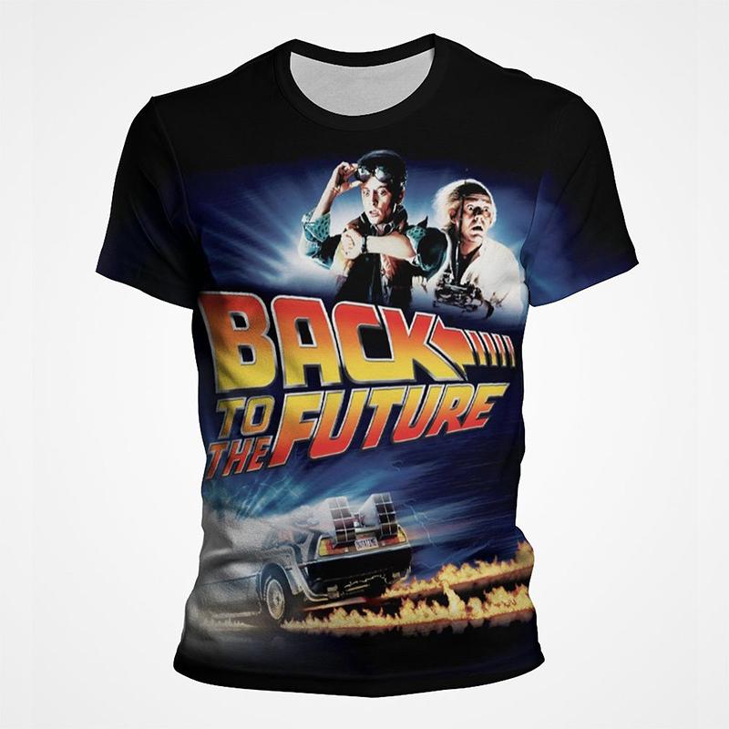 Back To The Future Movie 3D Print T-Shirts Men Women Fashion Oversized Short Sleeve T Shirt Harajuku Male Tees Tops Man Clothing