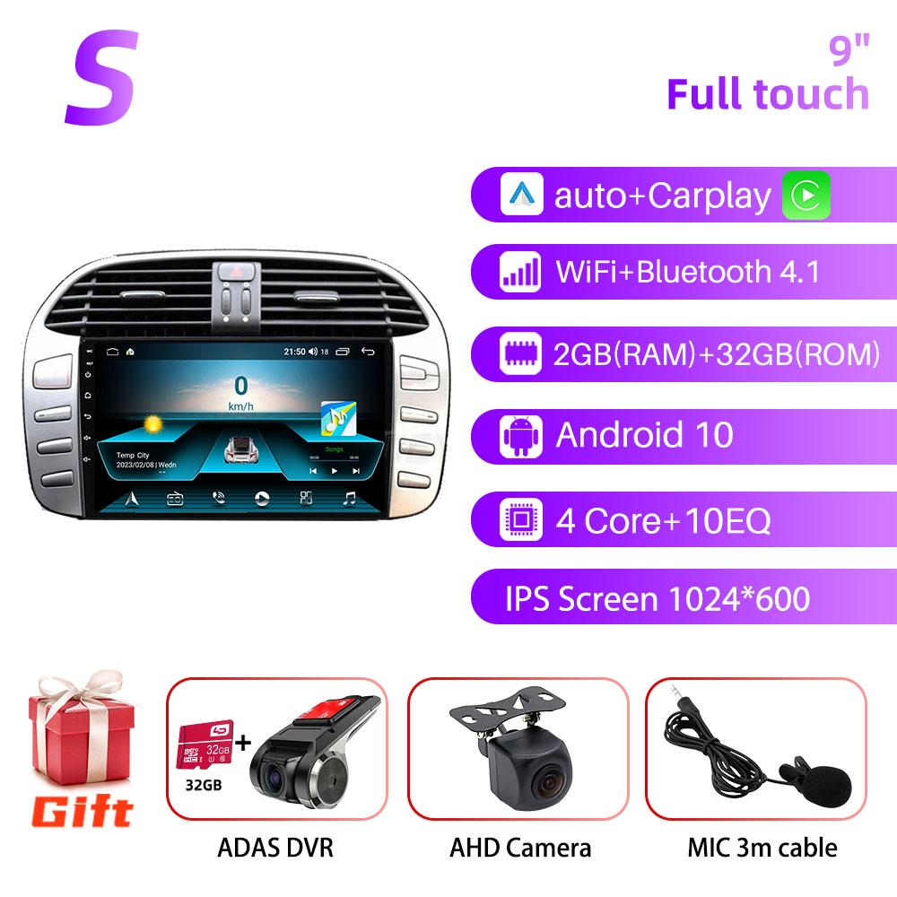 2 Din Carplay Car Multimedia For Fiat Bravo 2007-2012 Android Car Radio Stereo GPS Navigation Head Unit Autoradio Audio 4GLTE