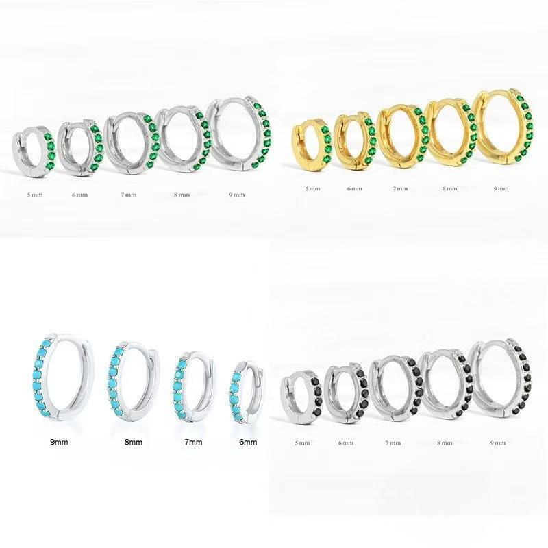 Luxury Zircon Diamond-Studded Circle Hoop Earrings