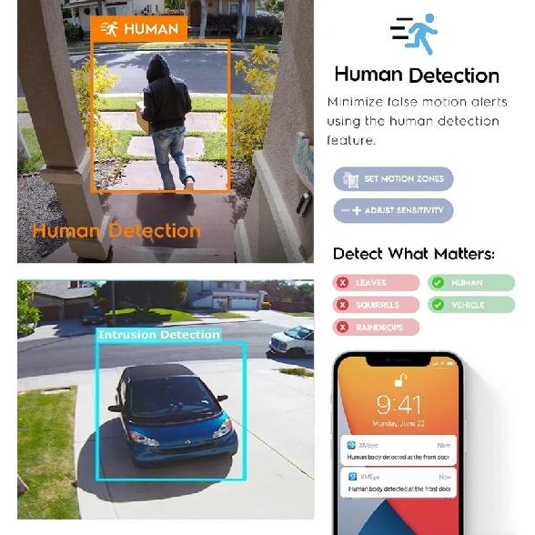 XM 8MP H.265 CCTV NVR 10CH For 2MP 5MP 4K IP Camera Support Human Face Detection Video DVR Recorder Security System XMEYE