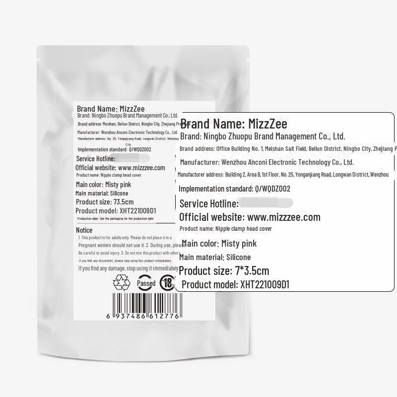 Miji Nipple Clamp Covers, Adult Toy Accessories, 100pcs/box