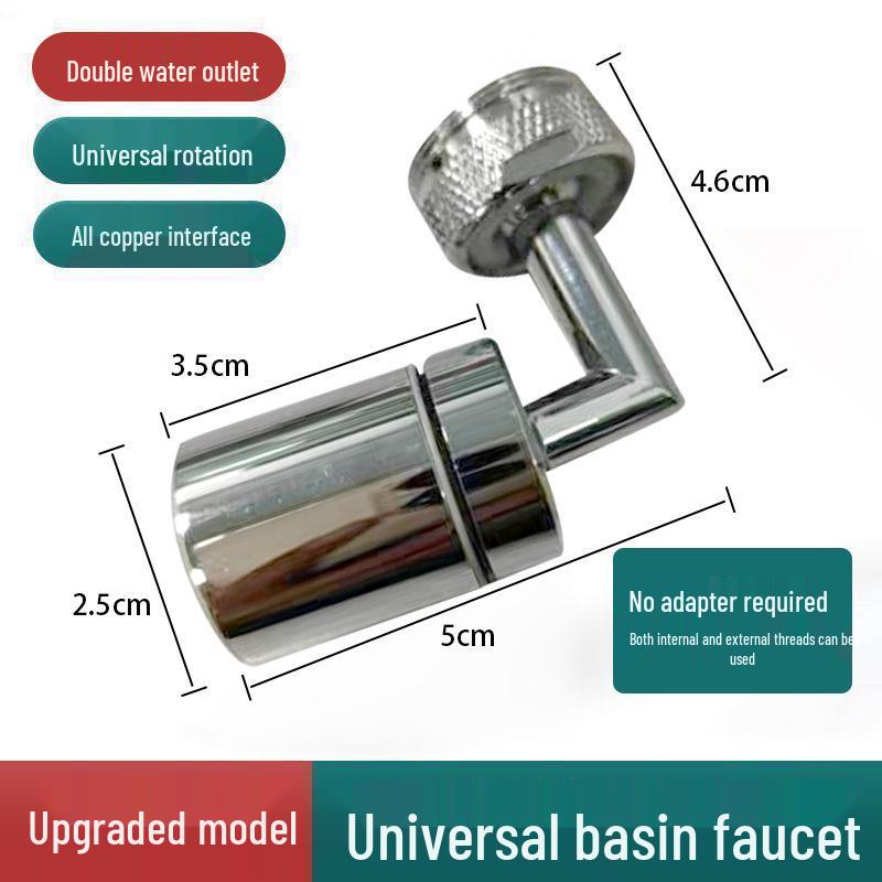 Universal Anti-Splash Faucet Aerator Extension Spout for Washbasins